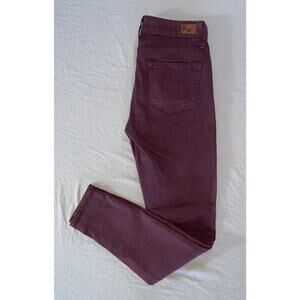 Paige Verdugo Ankle 5-Pocket Stretch Jeans. Burgundy, Women's Size 25. GUC!!